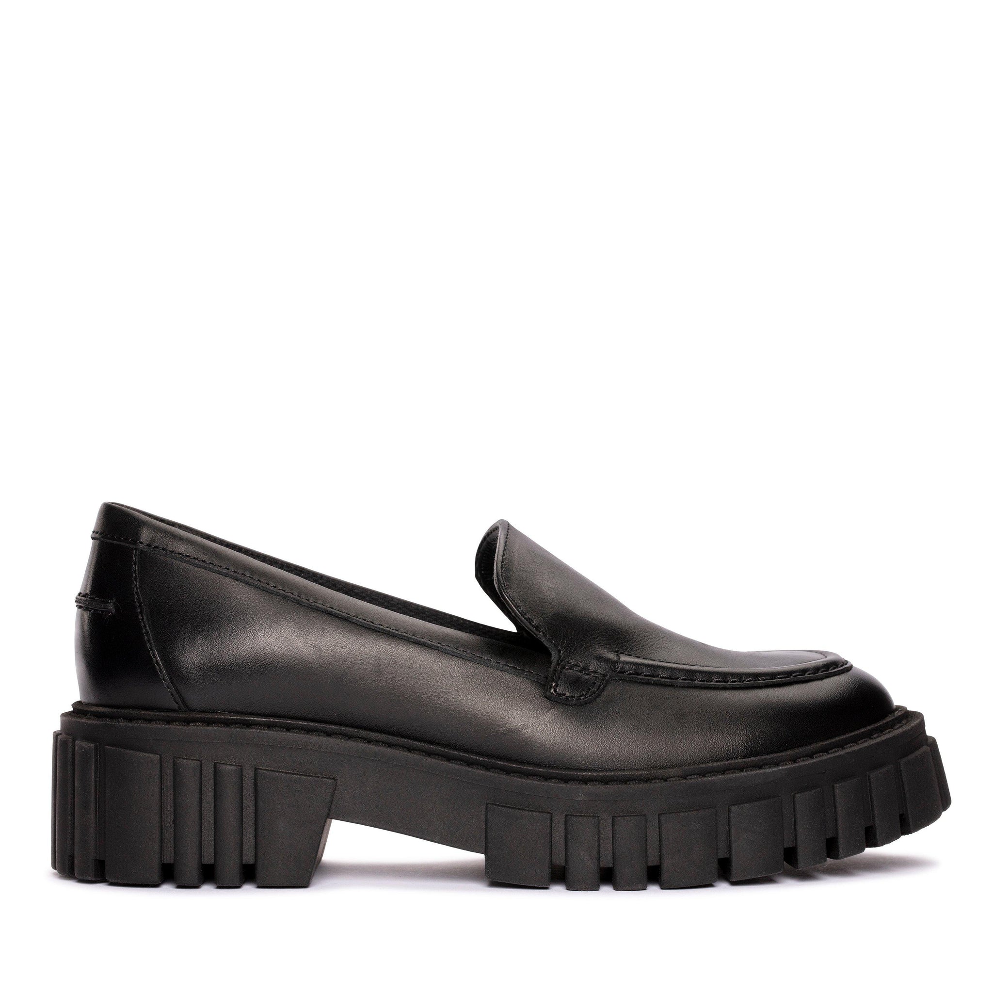 Mocasines de cuero color negro