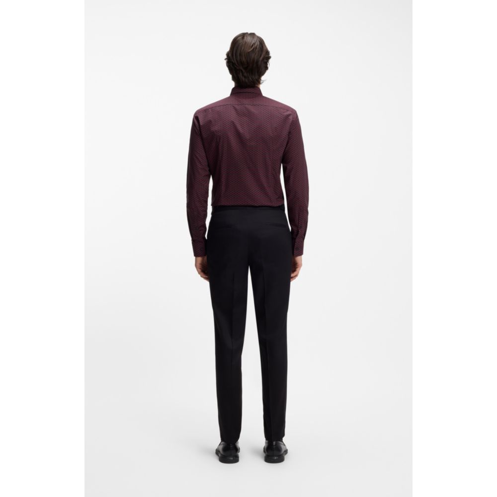 Camisa de algodón de corte ajustado con estampado