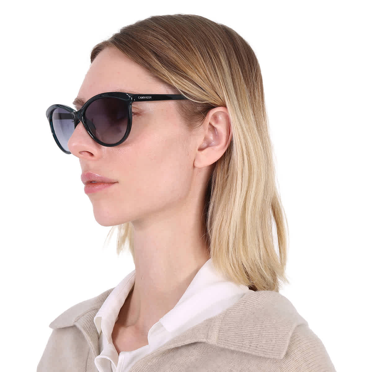 Gafas de sol de mujer de montura tipo gato color azul