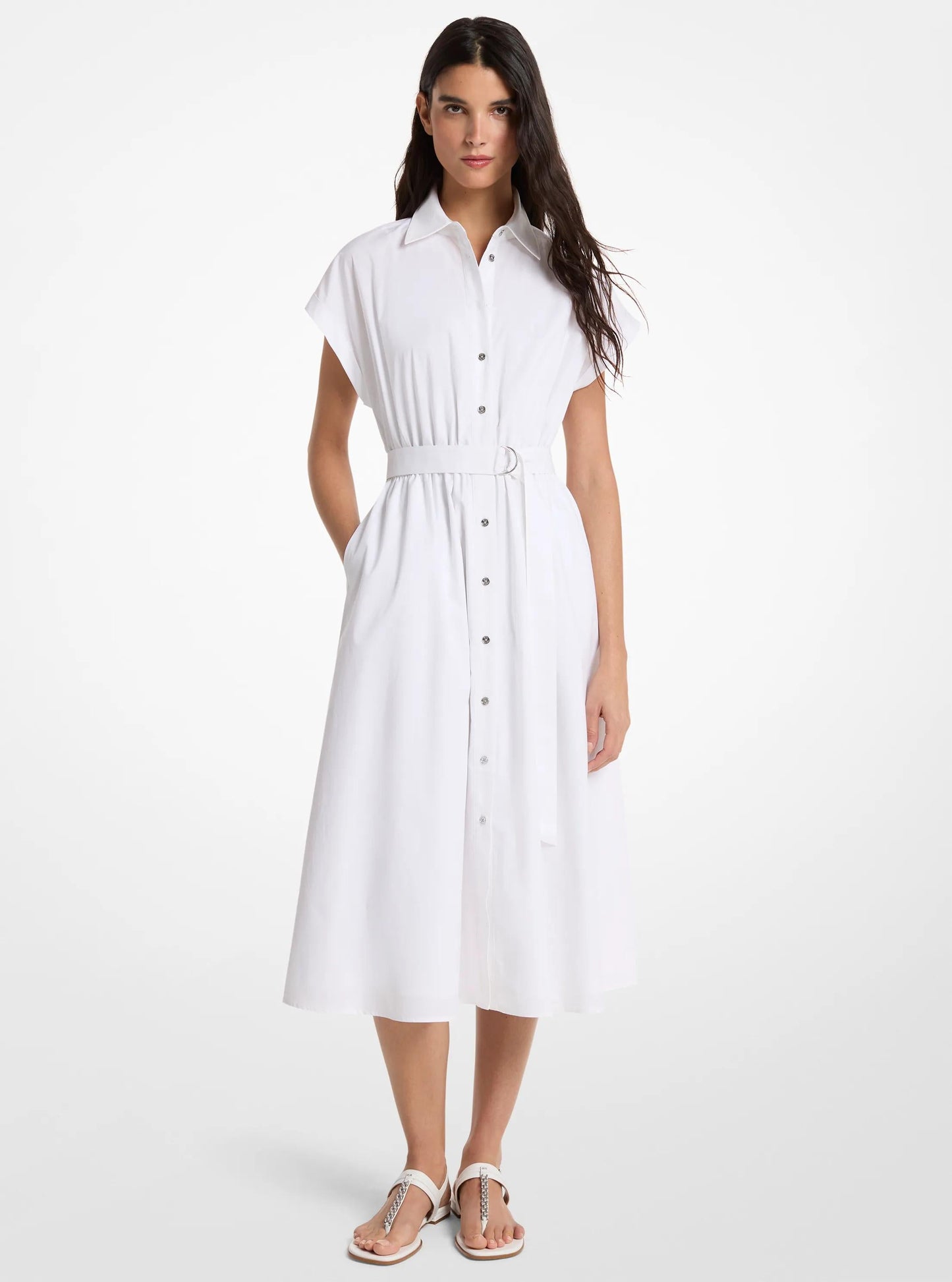 Vestido de algodón midi