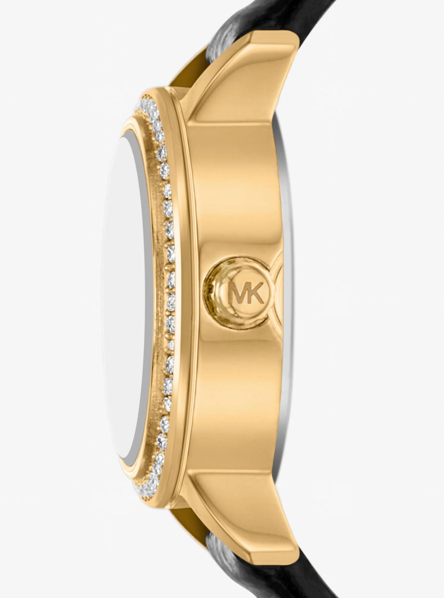 Reloj de cuero color dorado