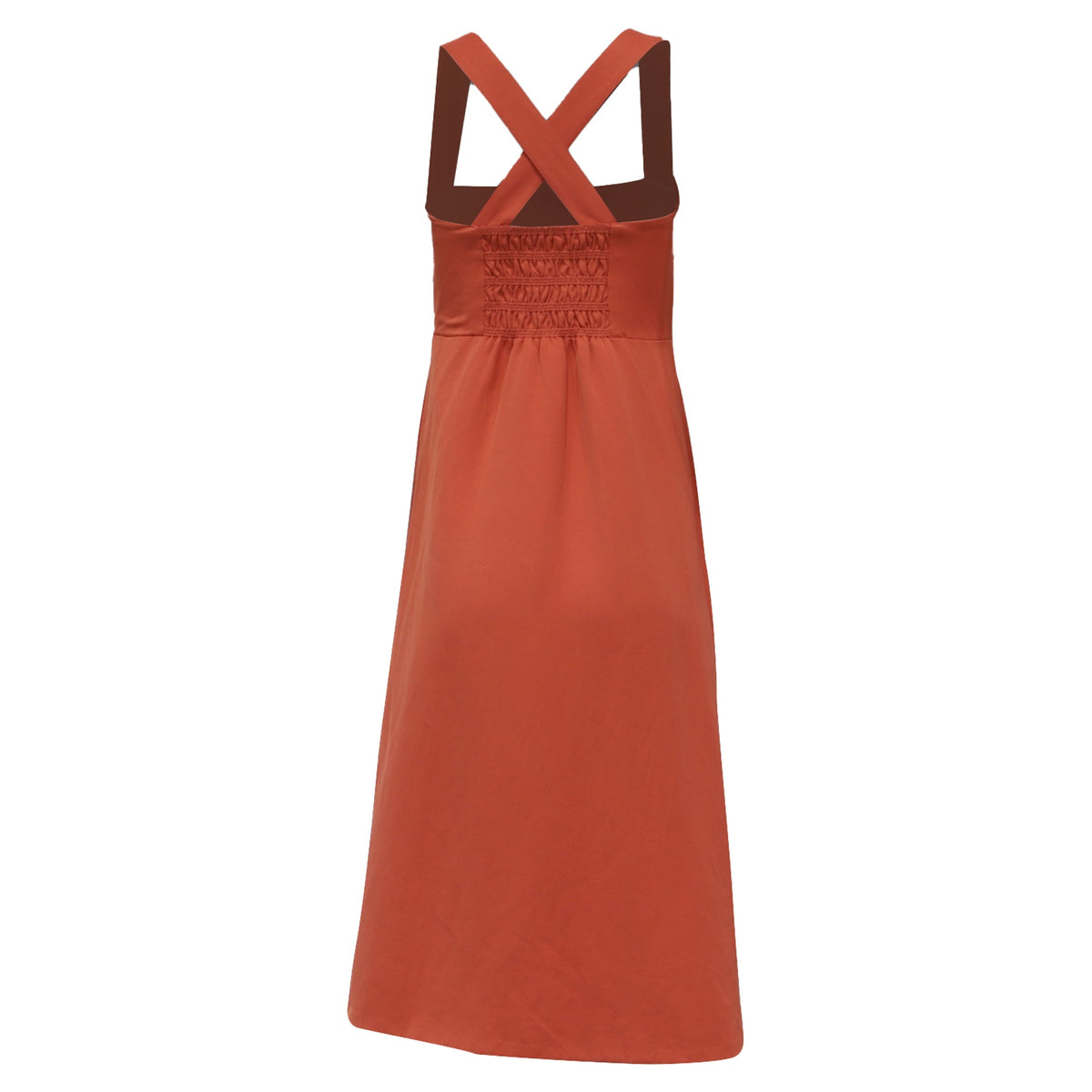 Vestido midi color naranja
