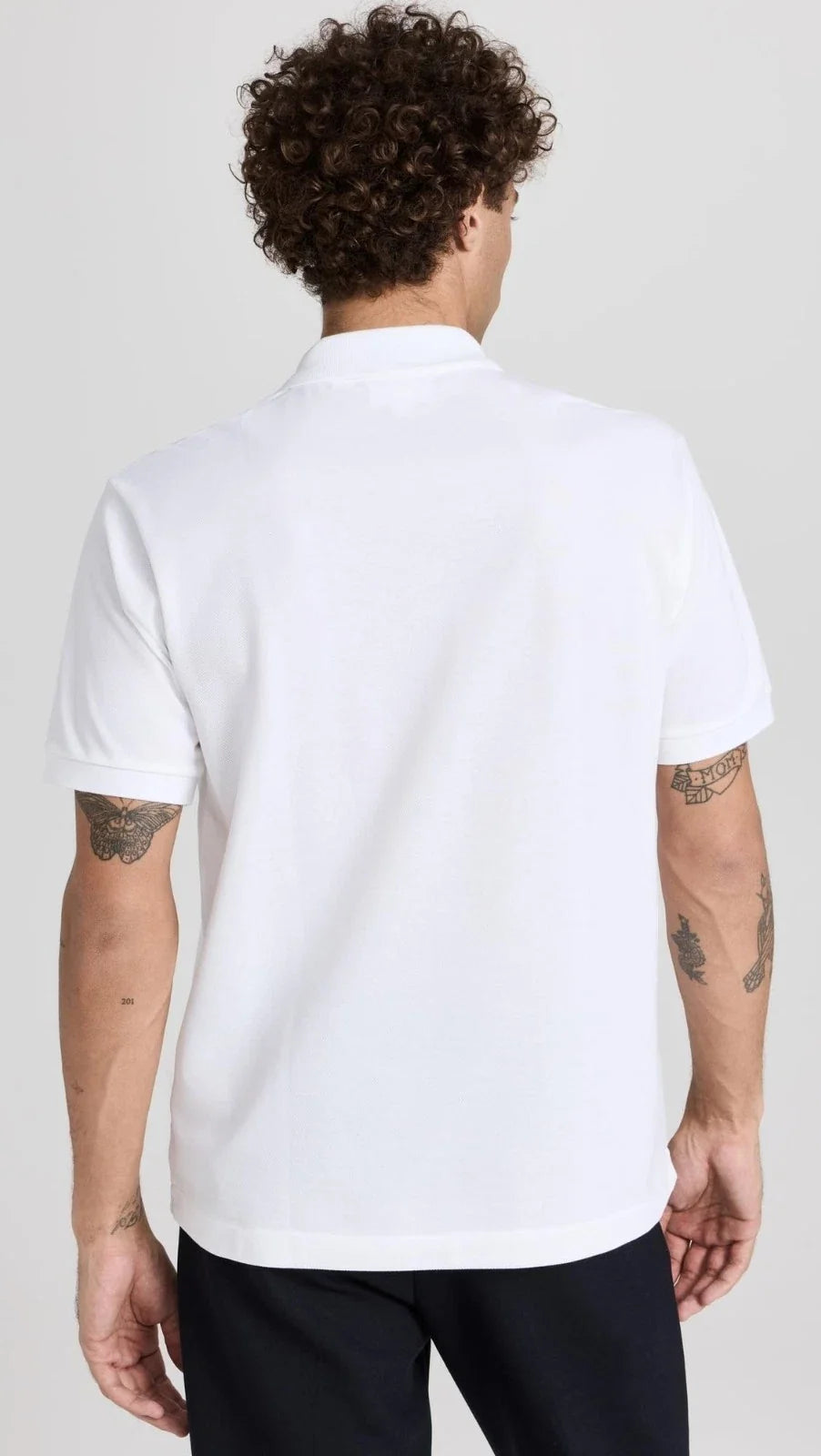 Polo de hombre de algodón color blanco