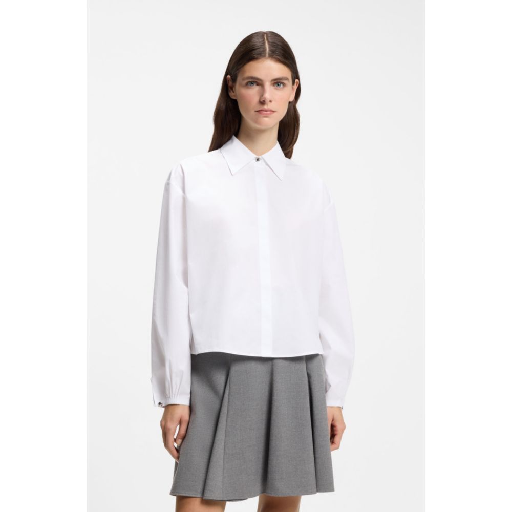 Blusa de algodón de corte amplio