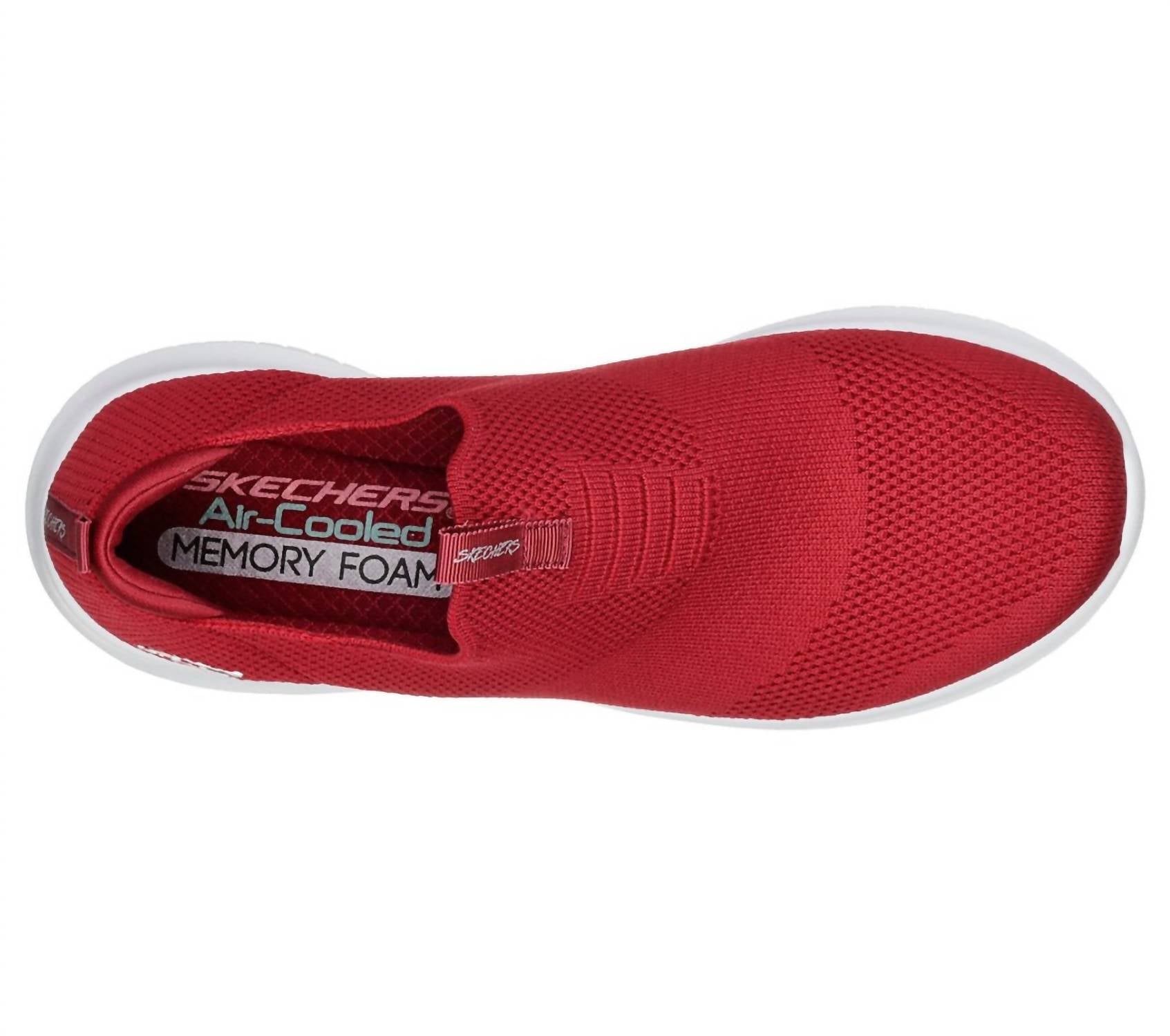 Tenis de mujer sin cordones color rojo