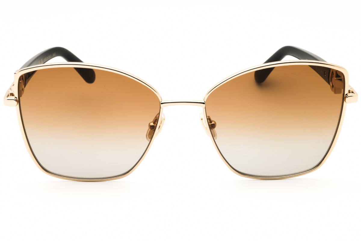 Gafas color café y dorado