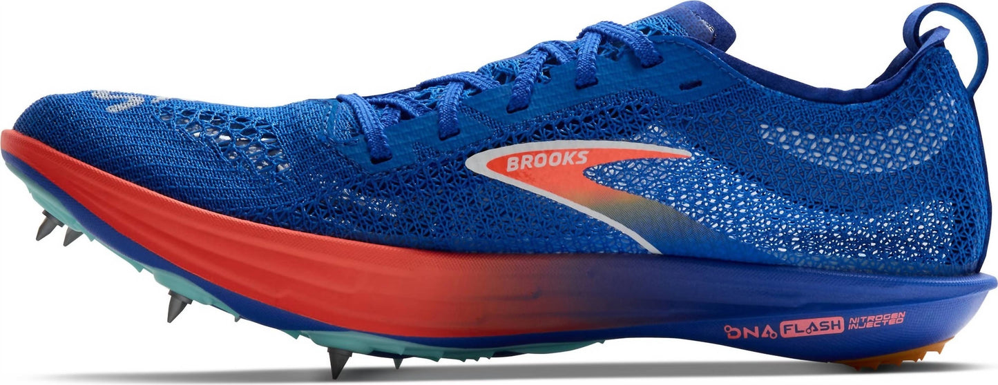 Zapatos de hombre color azul y naranja