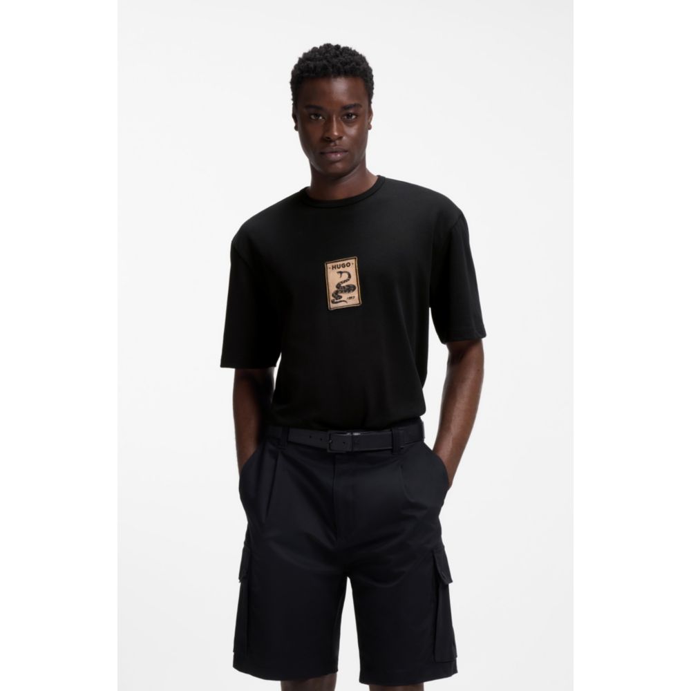 Camiseta de algodón con bordado