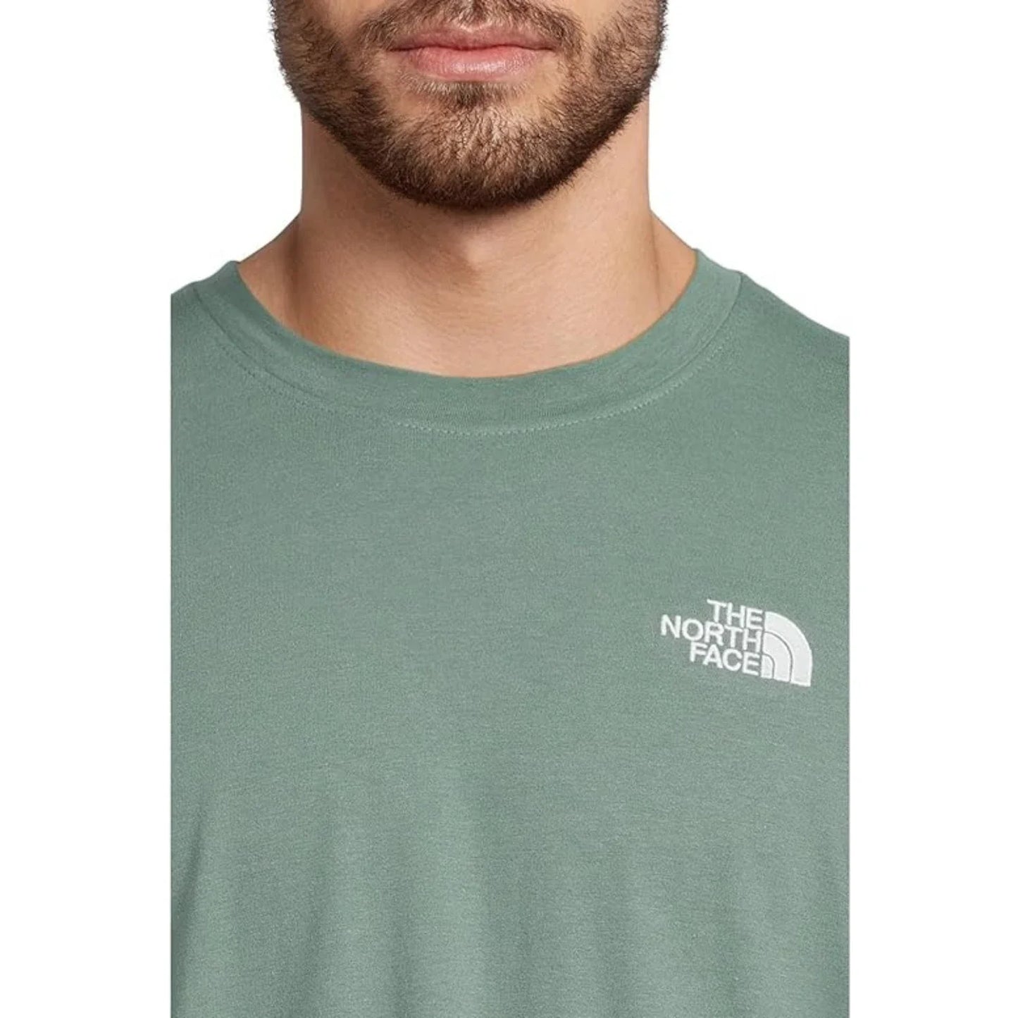 Camiseta de hombre de algodón de manga larga color verde