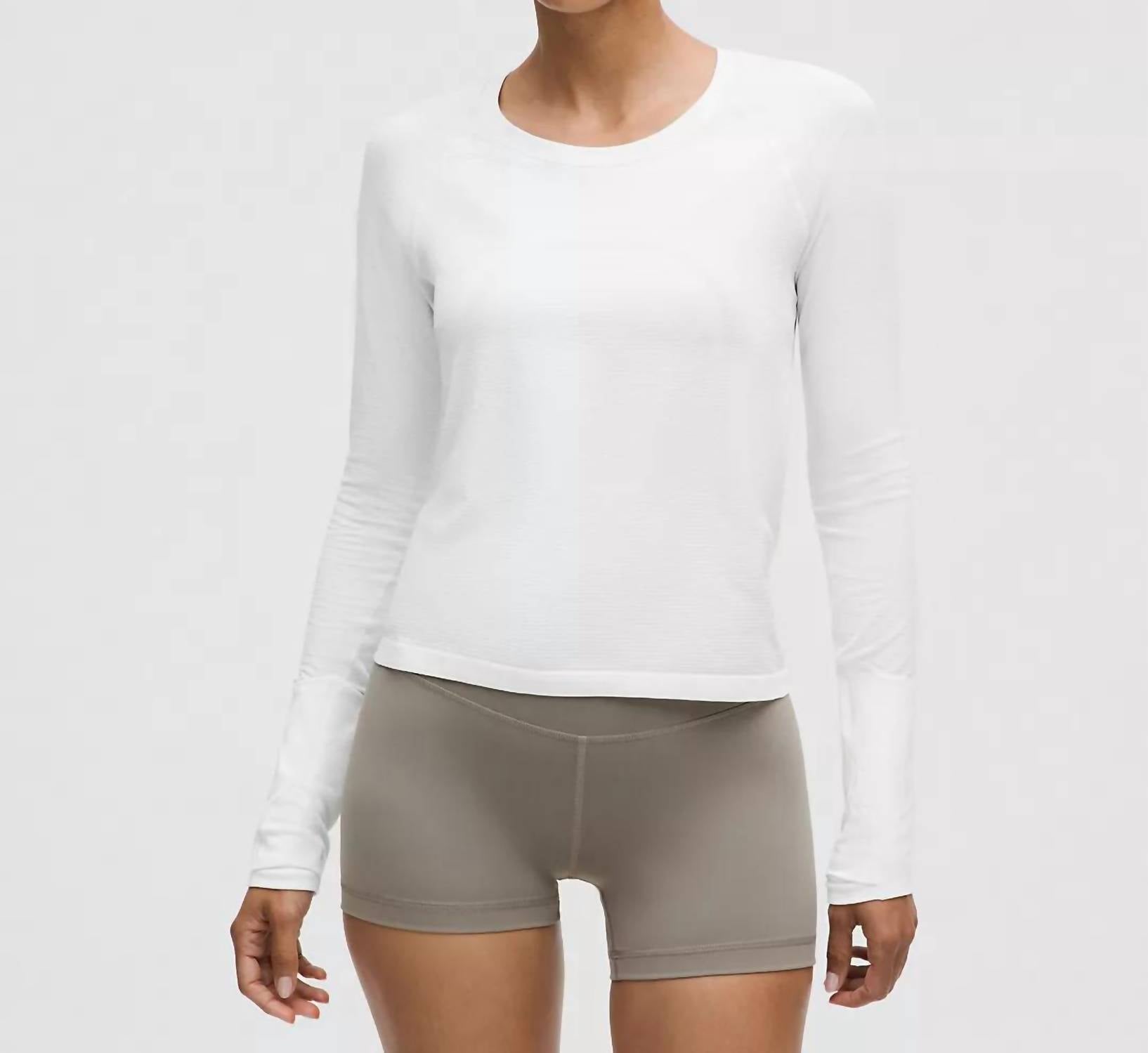 Top de manga larga color blanco