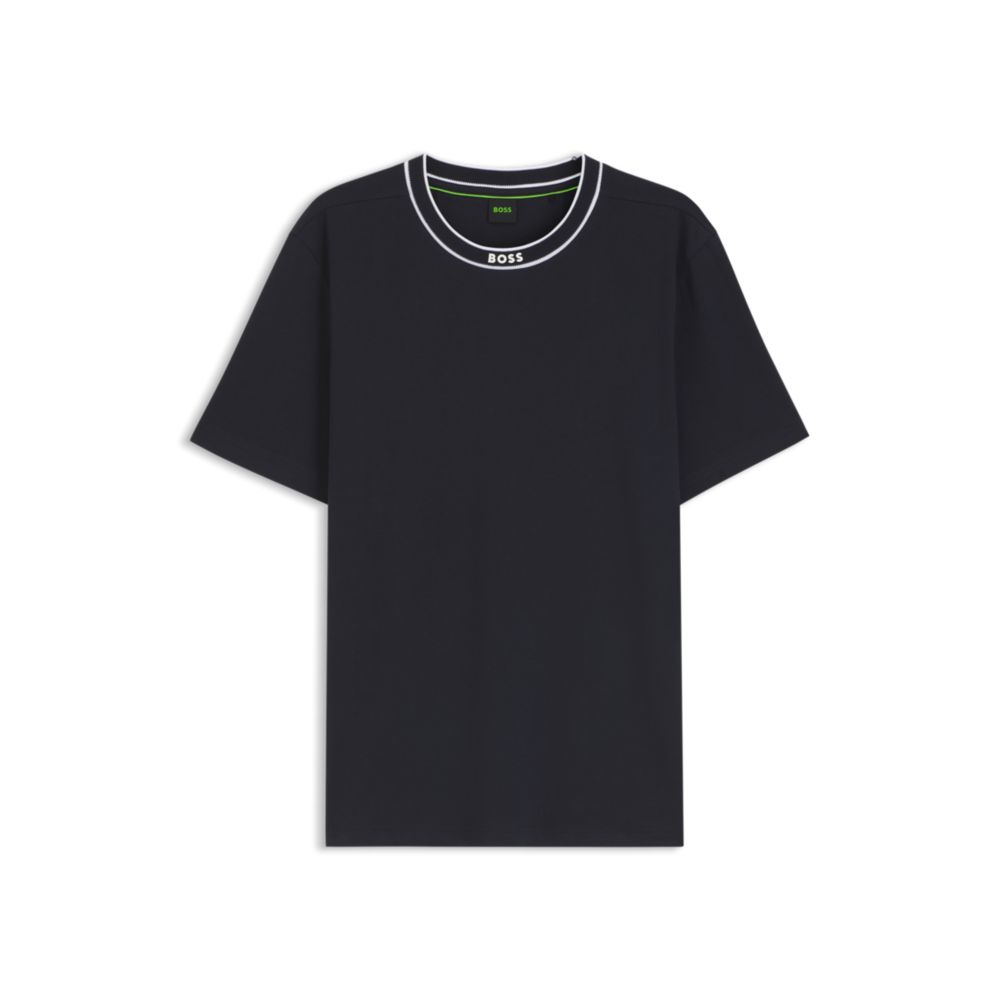 Camiseta de algodón con cuello redondo