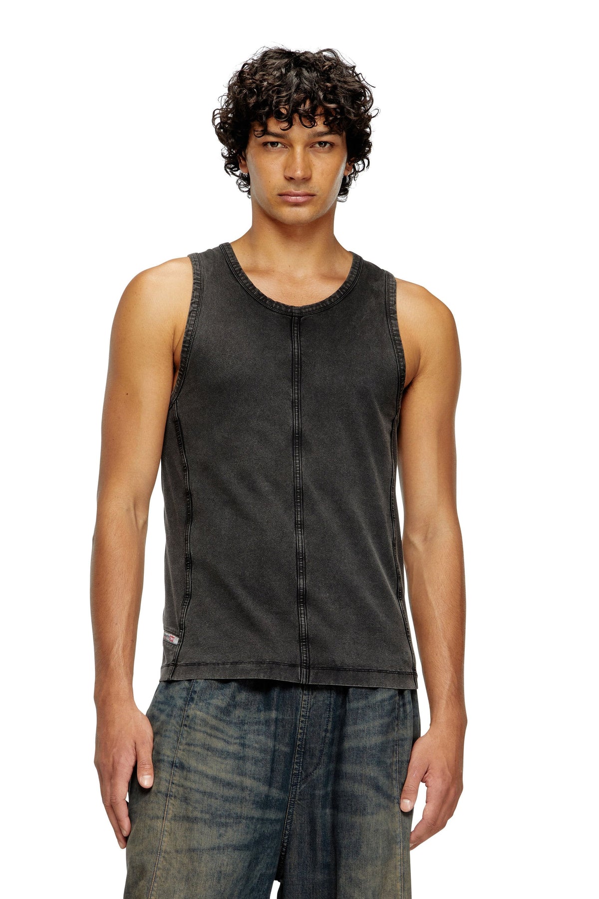 Camiseta sin mangas de mezclilla