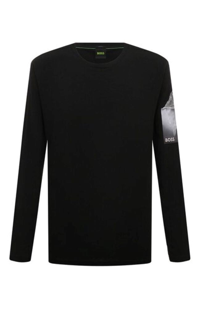 Camiseta de hombre de manga larga color negro