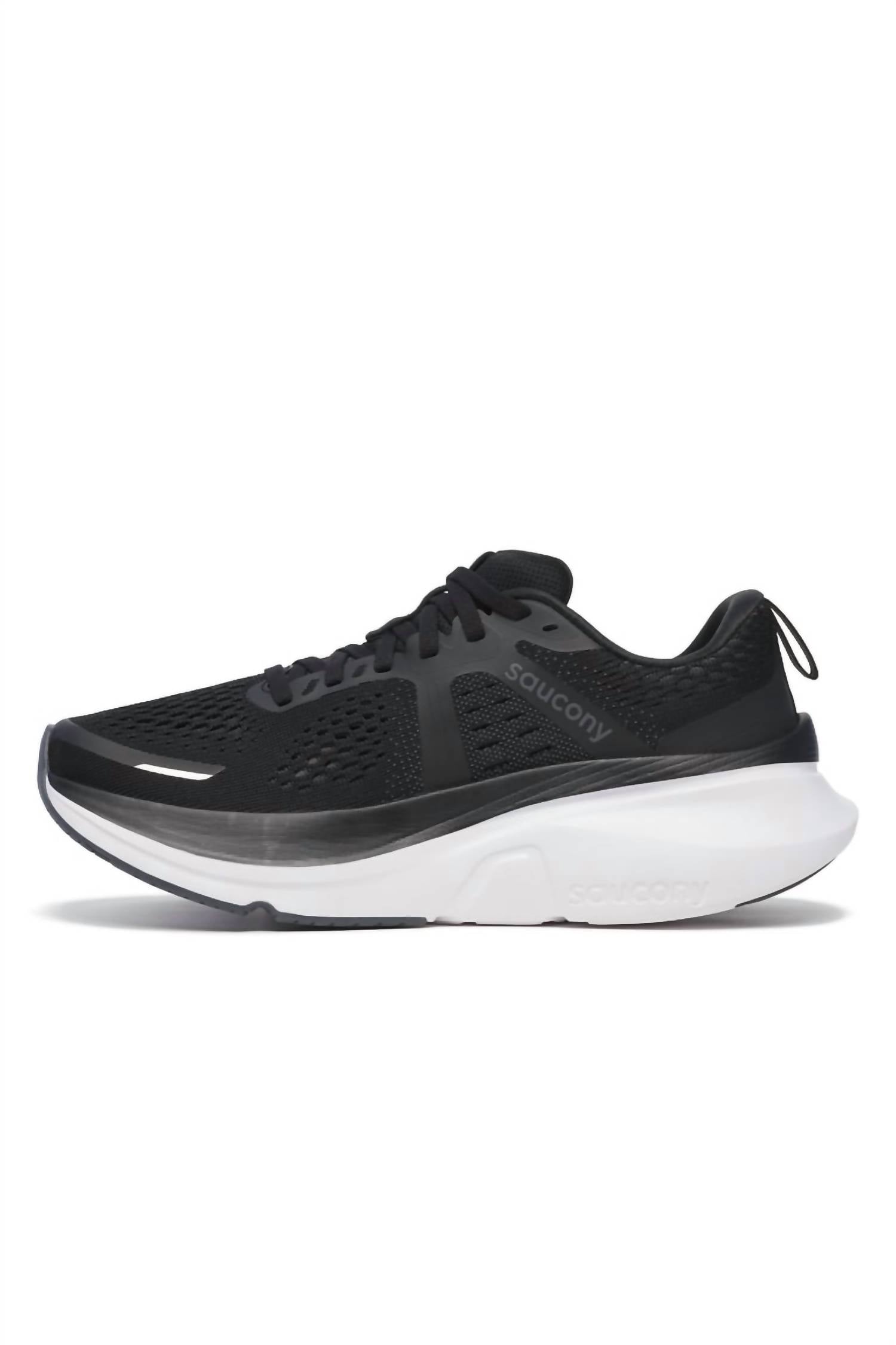 Tenis para correr de mujer color negro y blanco