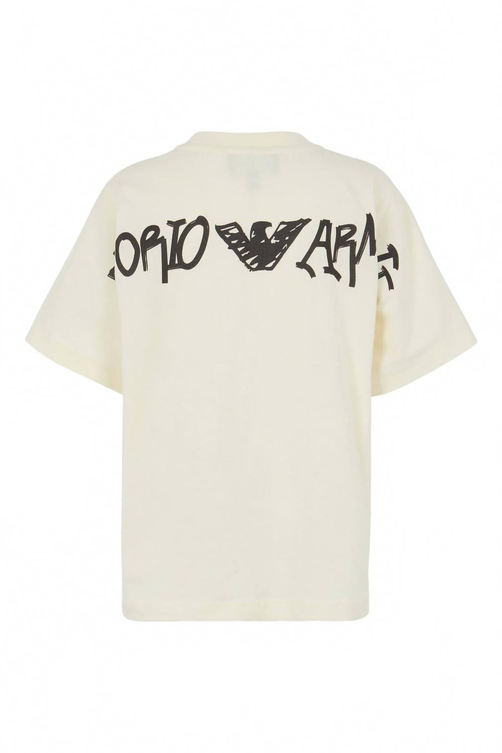 Camiseta para niño de manga corta color beige