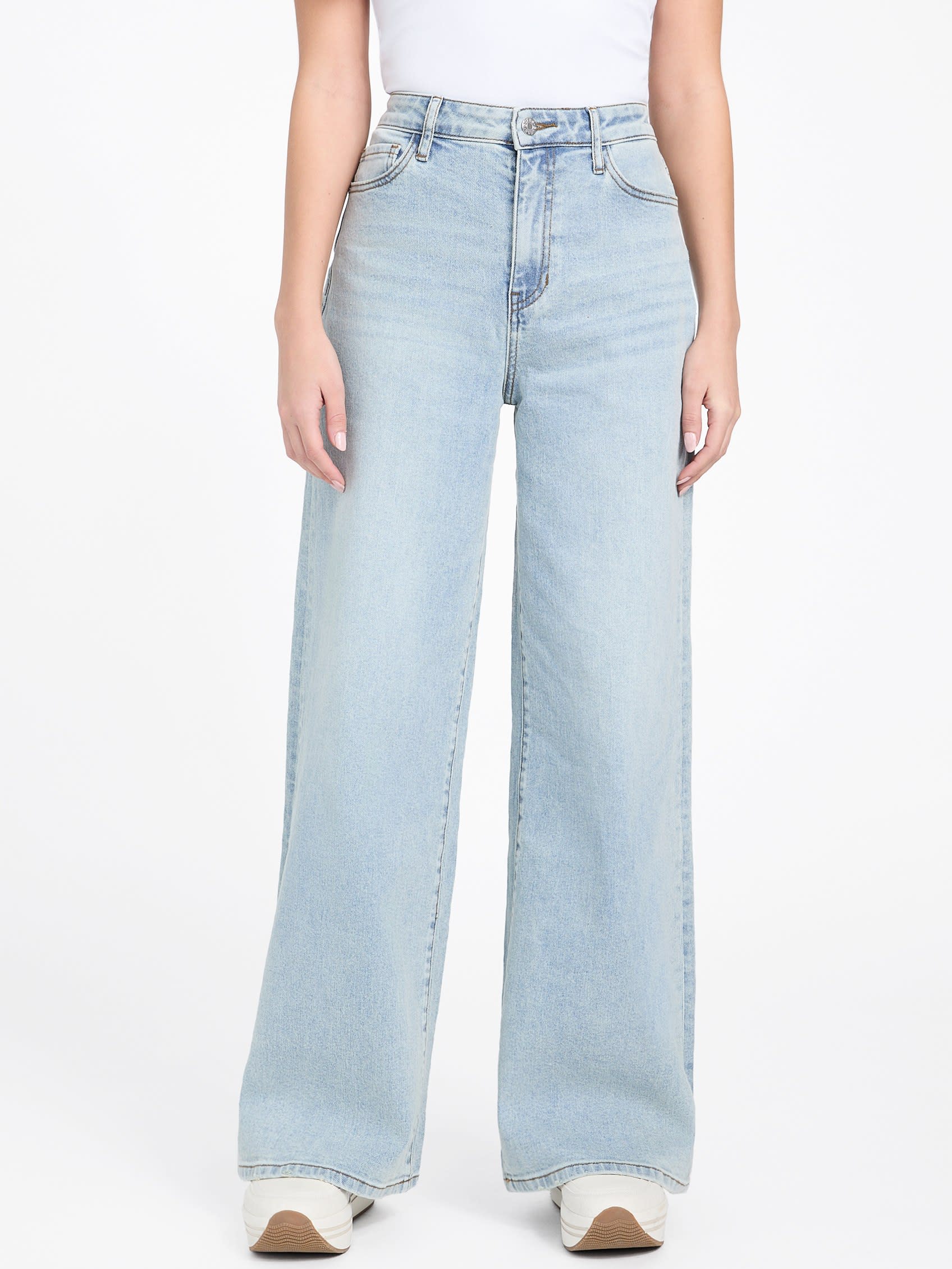 Pantalón de mezclilla de pierna ancha