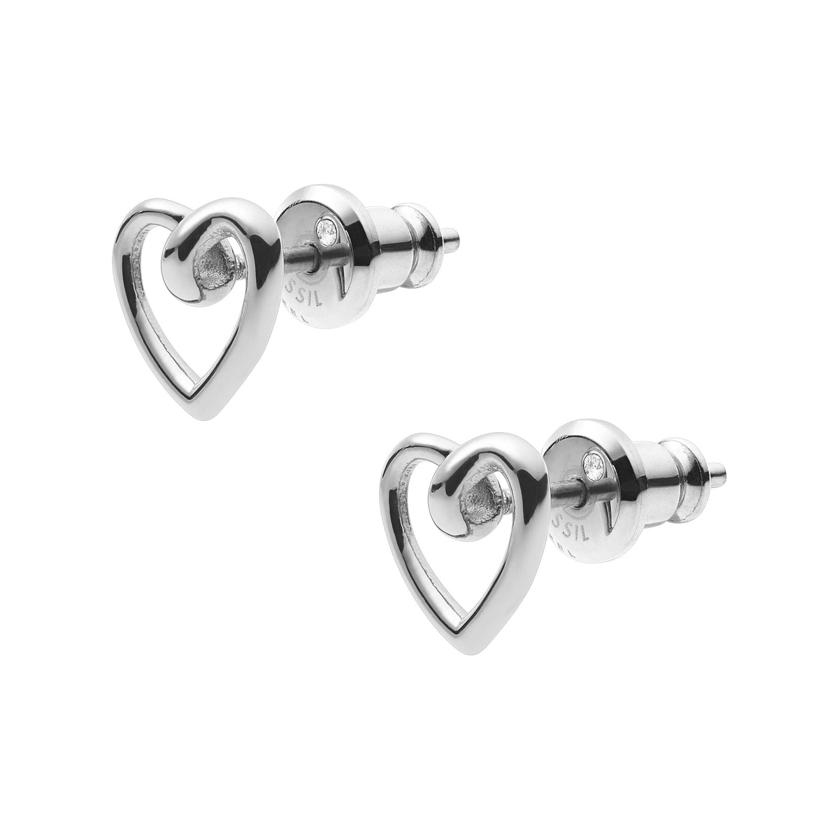 Aretes de mujer color plateado