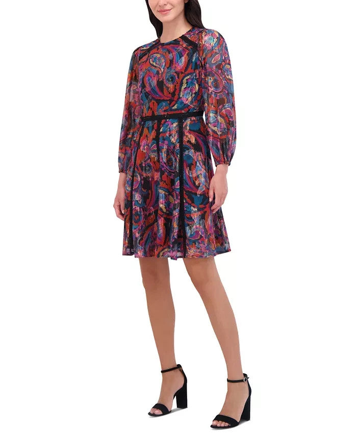 Vestido de mujer con cuello redondo color rojo