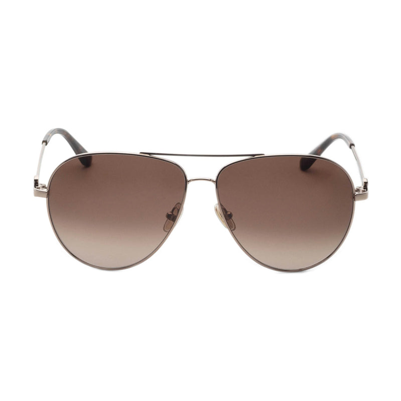 Gafas color café y dorado