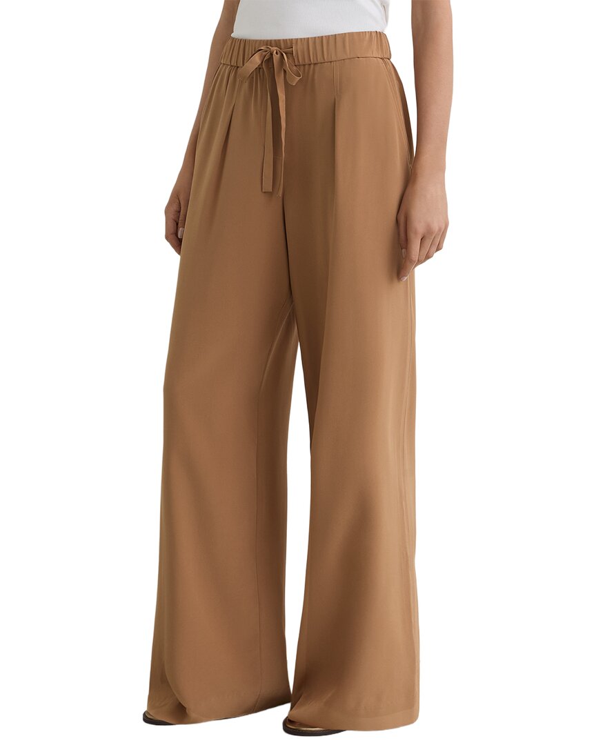 Pantalón de seda de pierna ancha