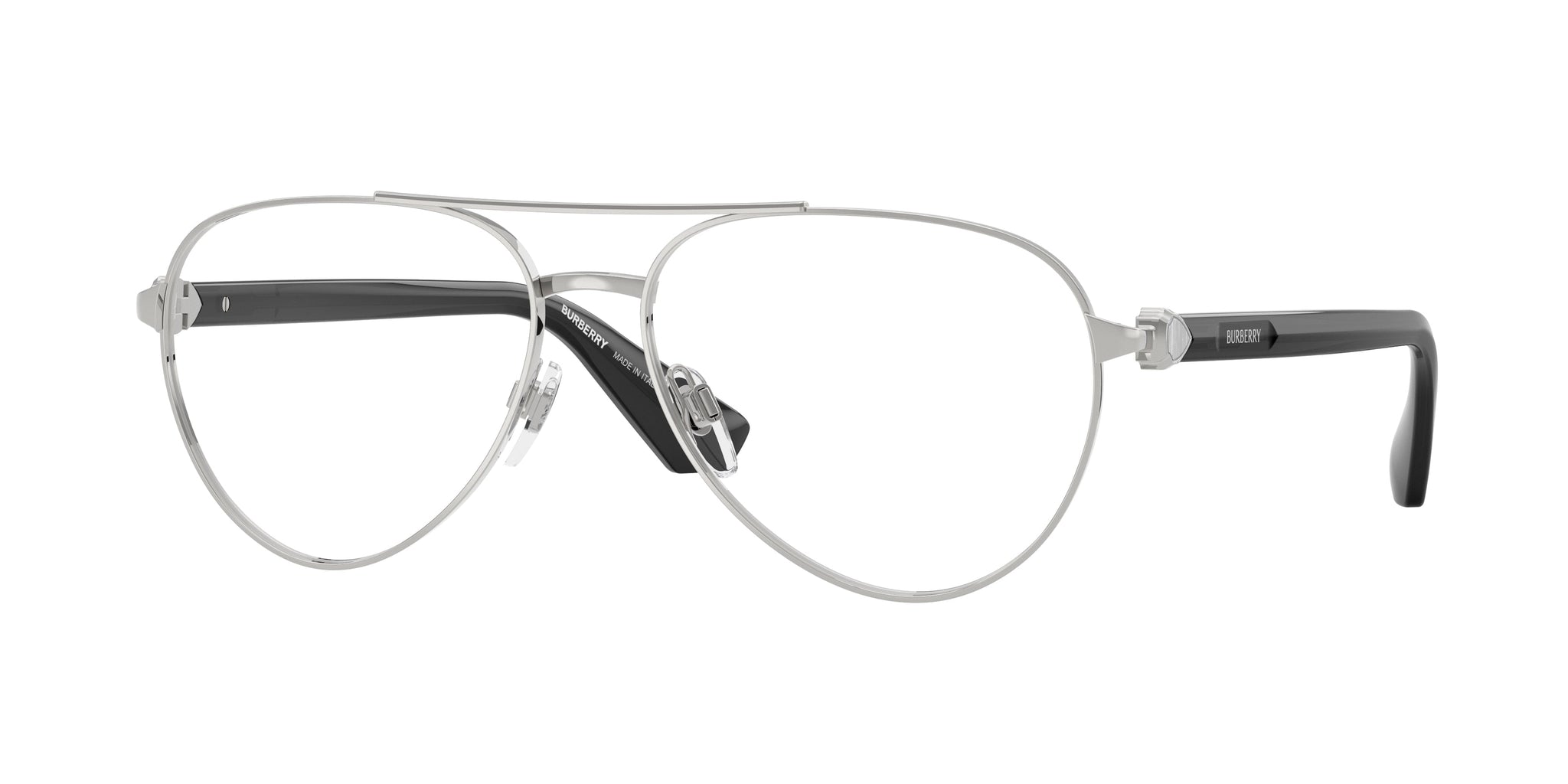 Montura para gafas de hombre 57 mm color plateado