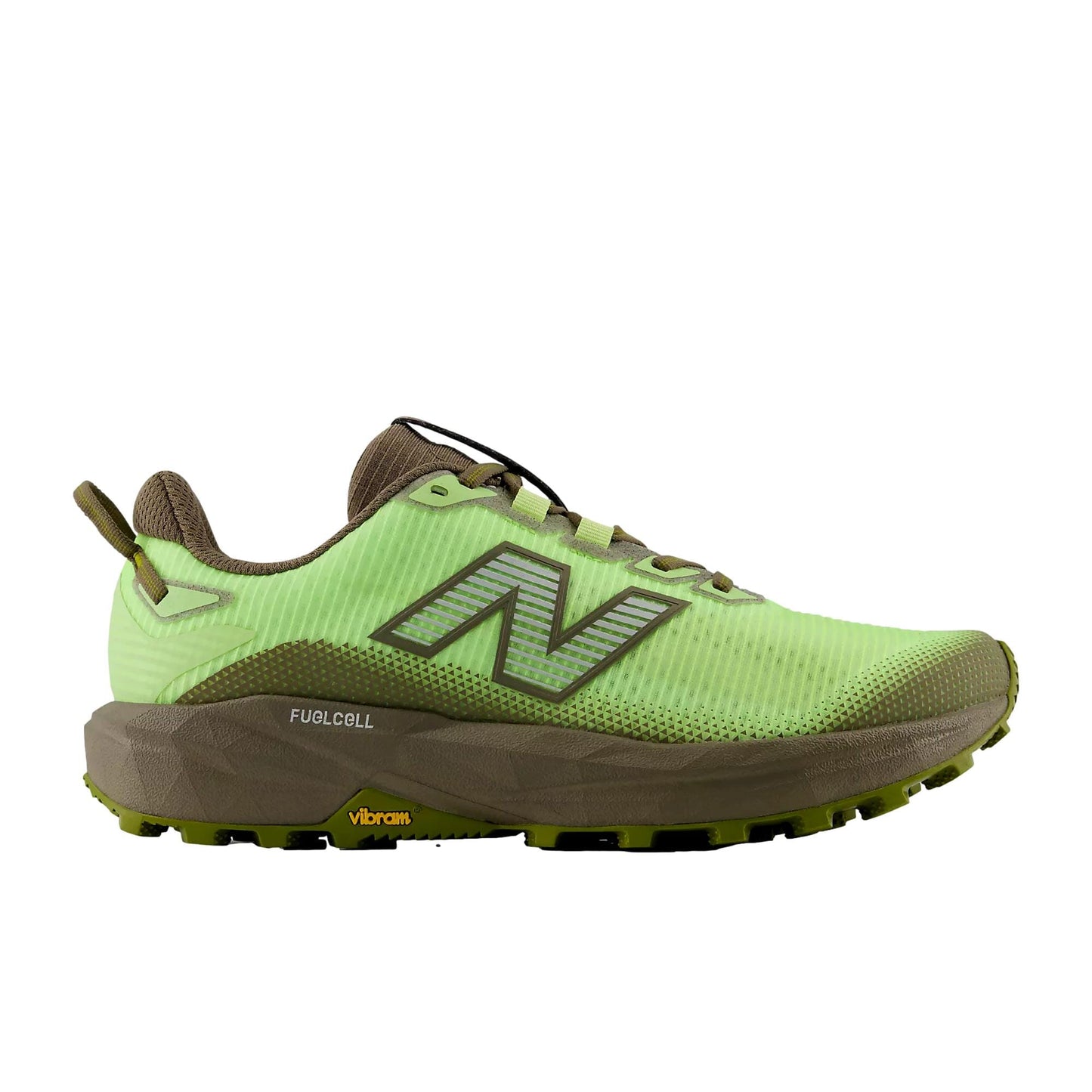 Tenis para correr de hombre color café y verde