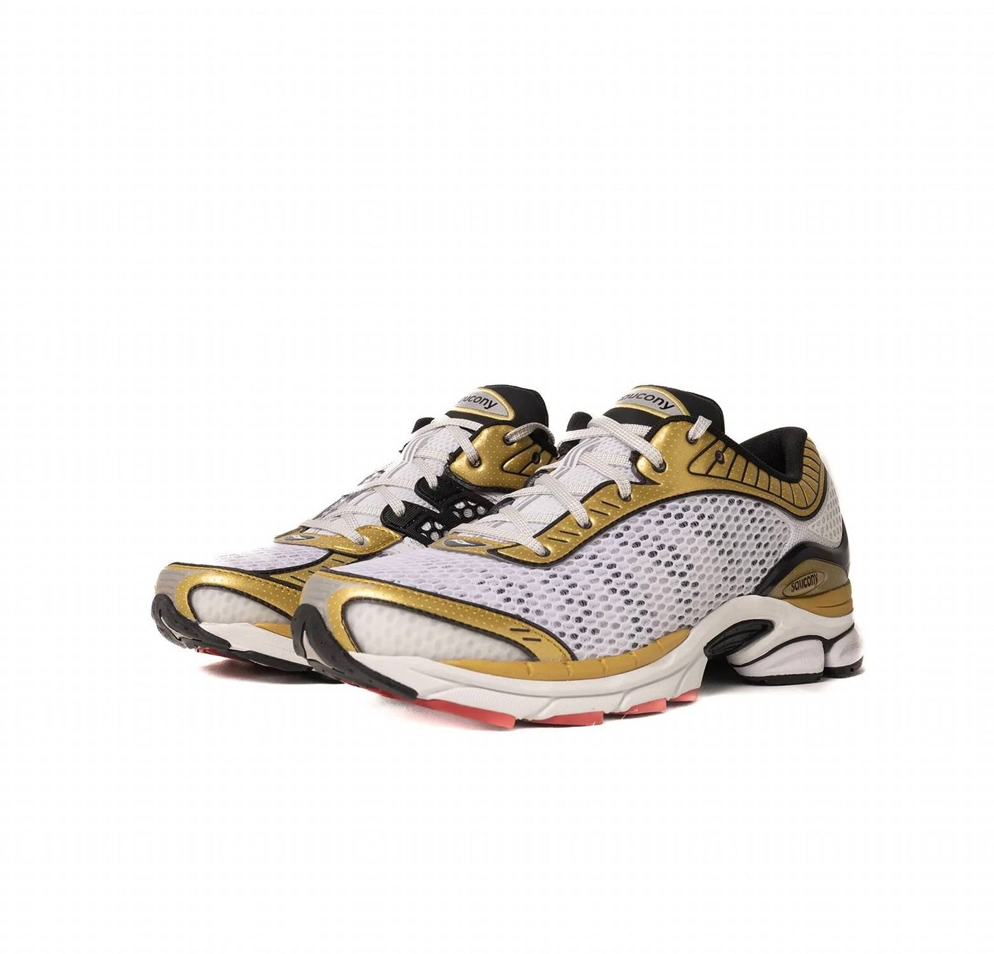 Tenis de hombre color blanco y dorado