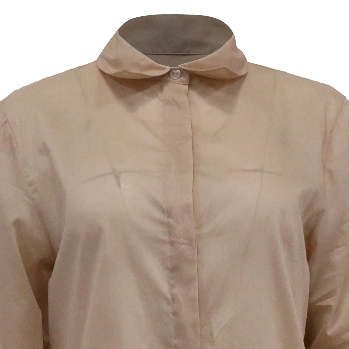 Camisa de algodón color beige