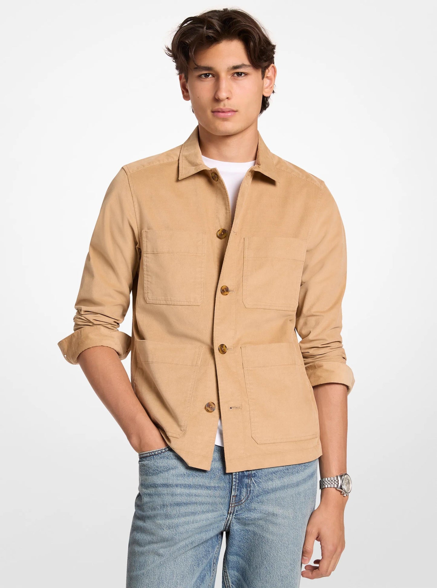 Sobrecamisa de mezcla de algodón