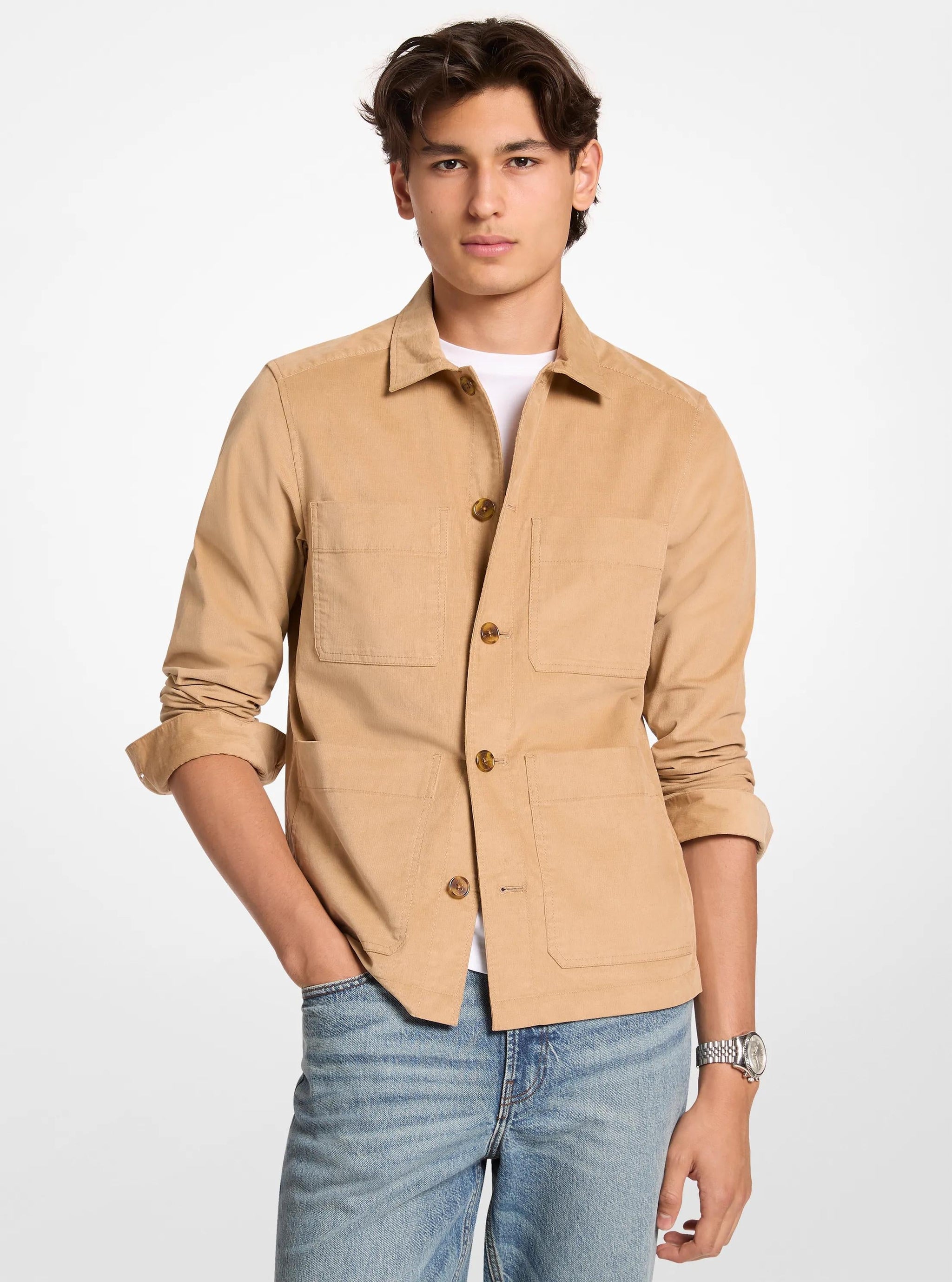 Sobrecamisa de mezcla de algodón