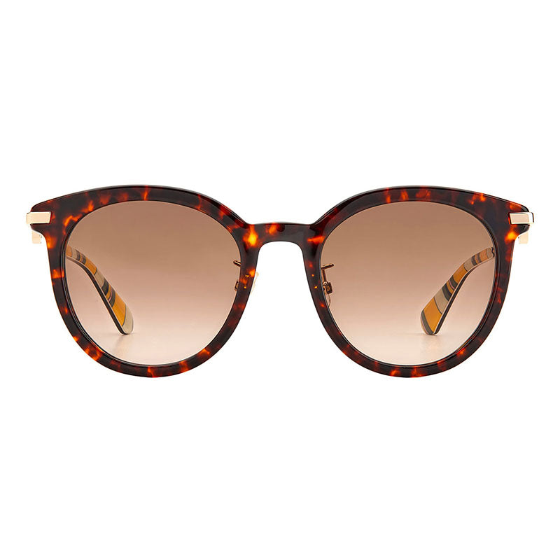 Gafas color café y dorado