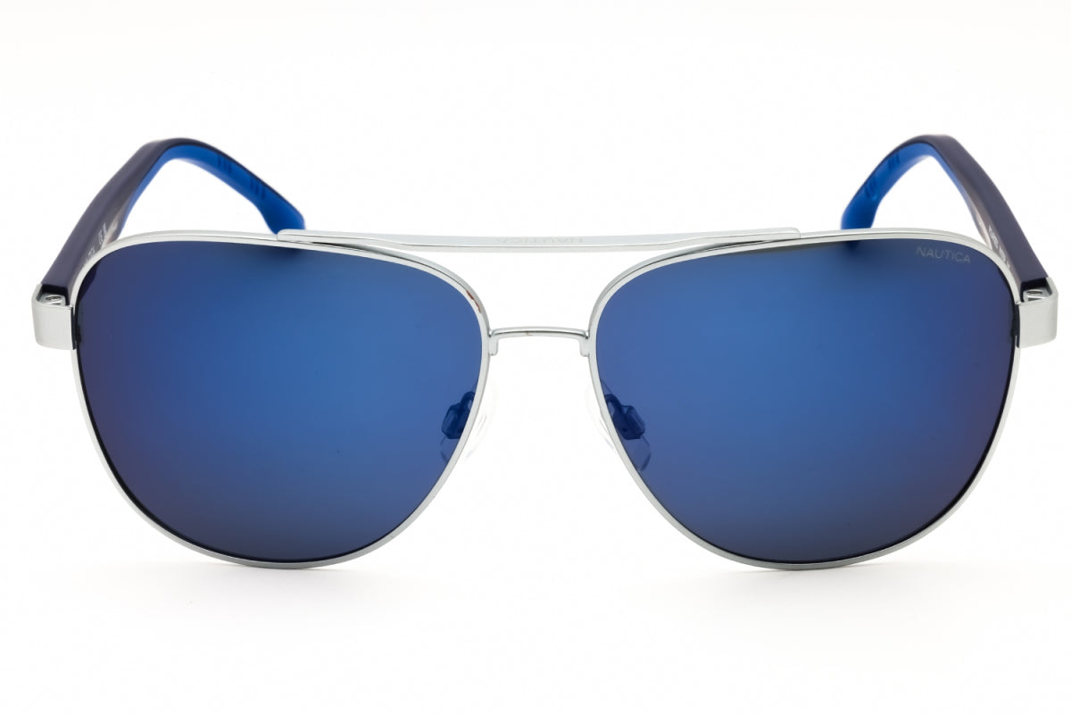 Gafas color azul y plateado