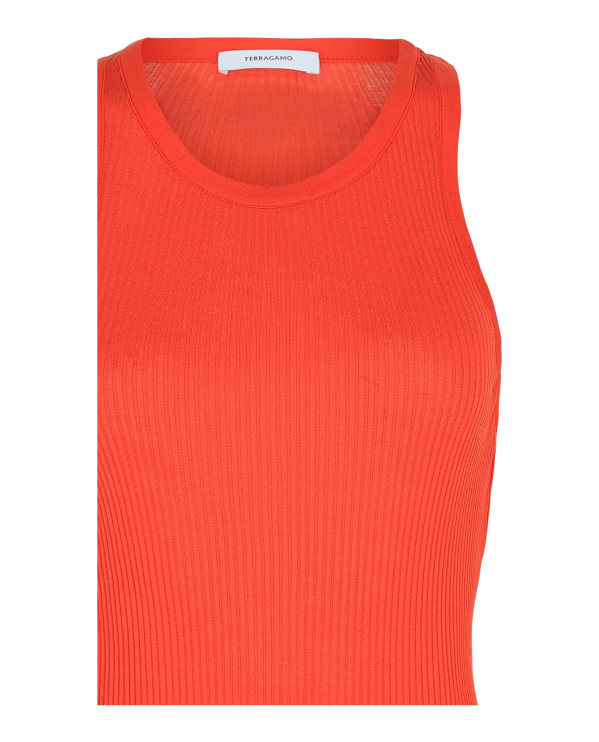 Camiseta sin mangas con tejido acanalado