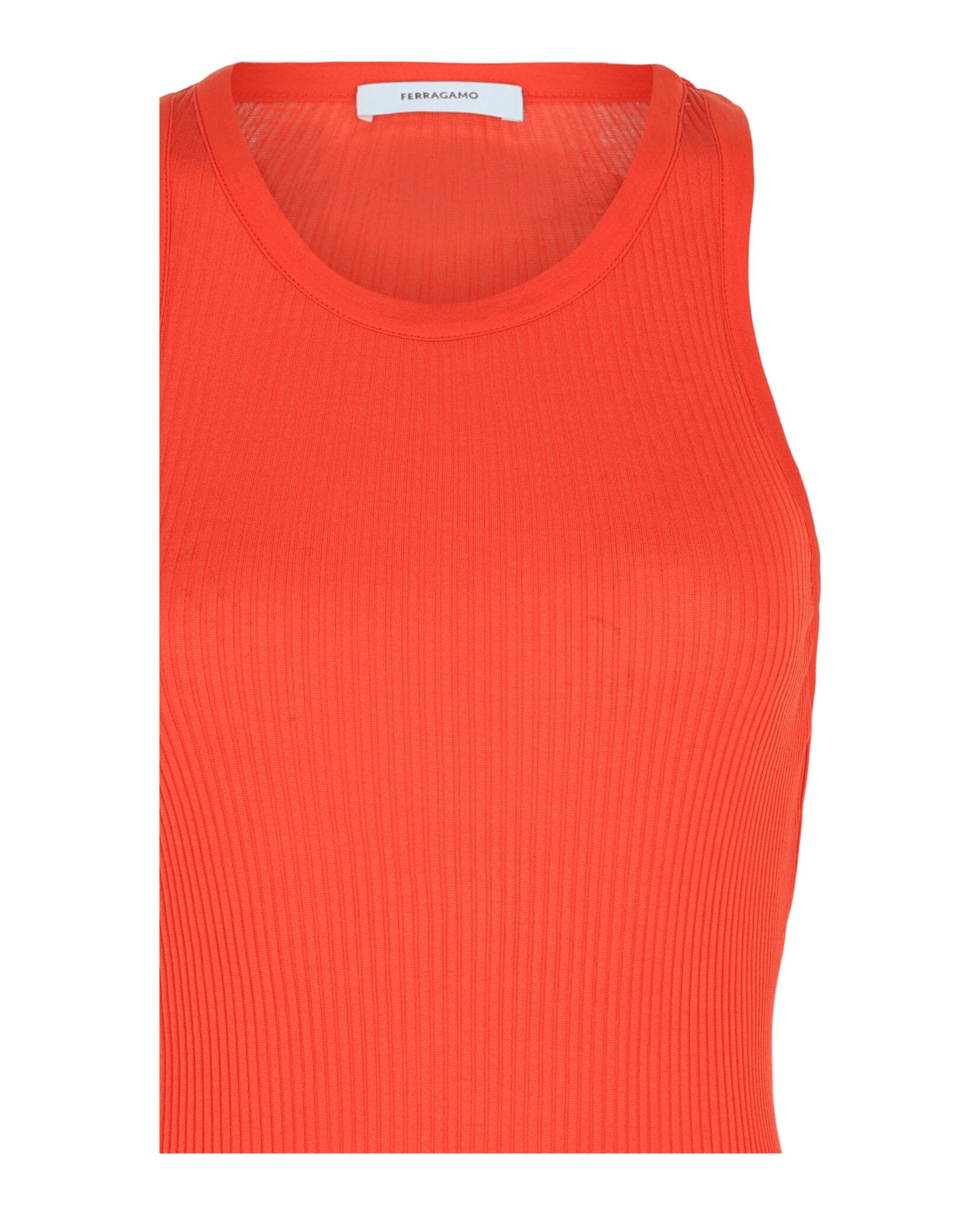 Camiseta sin mangas con tejido acanalado