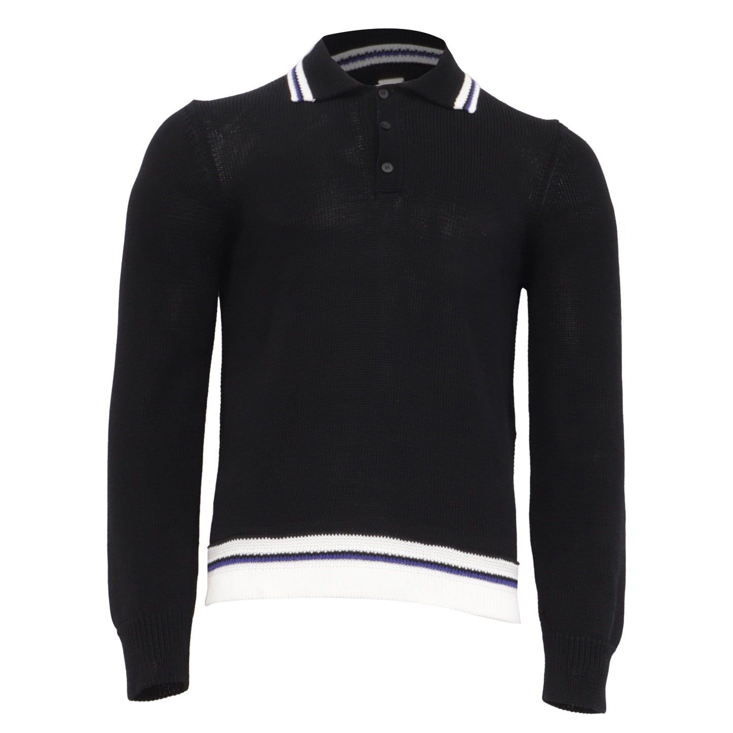 Polo de manga larga color negro