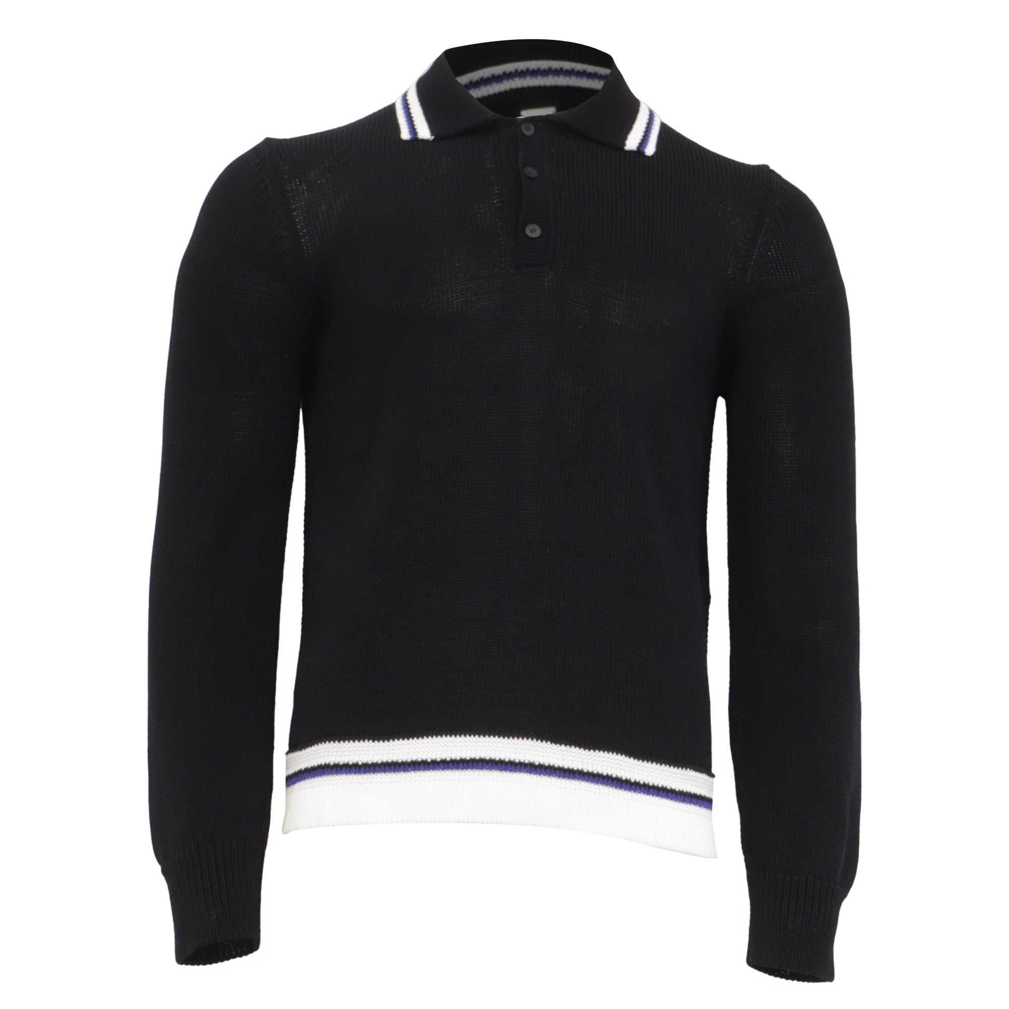 Polo de manga larga color negro