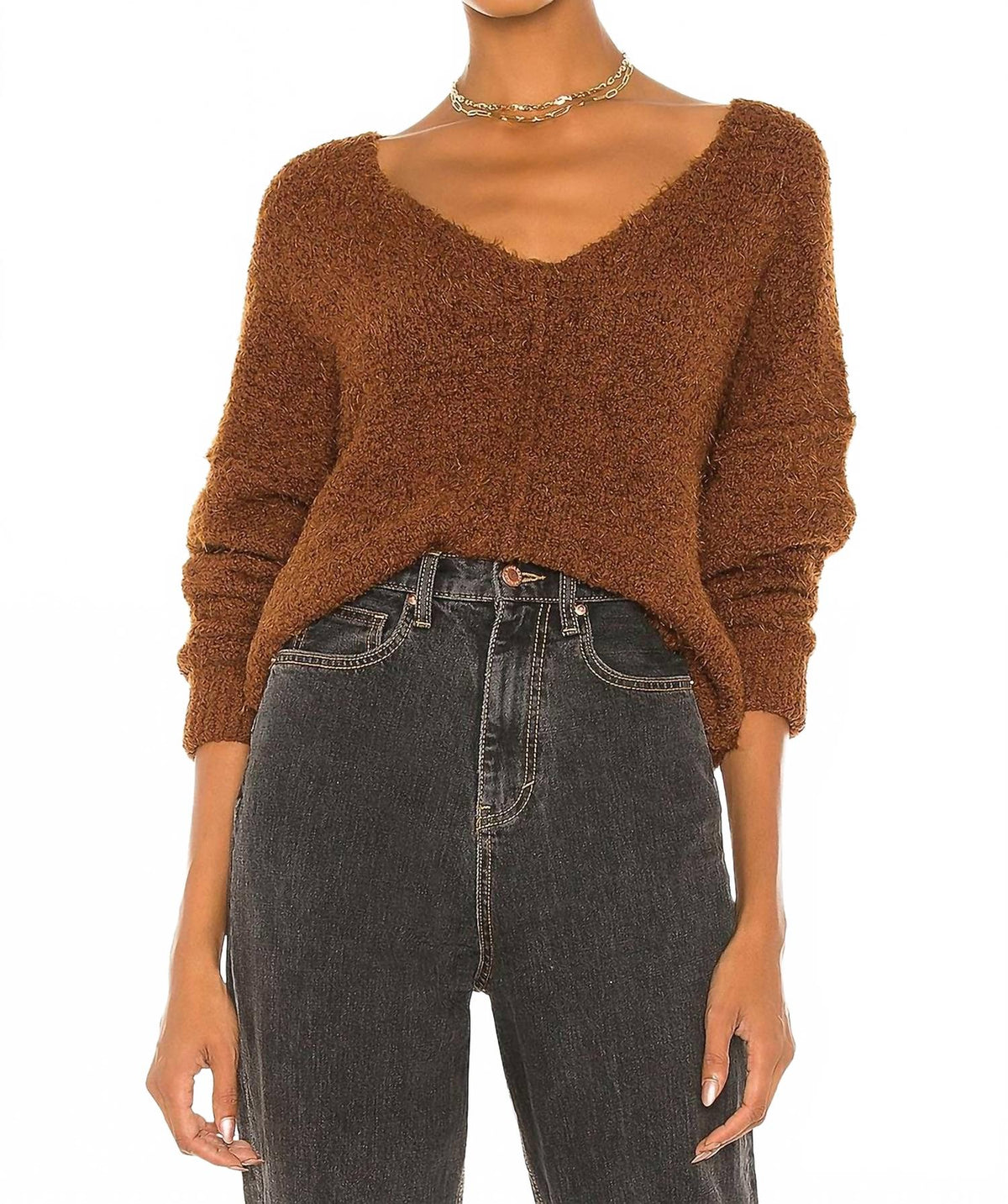 Suéter con cuello en V