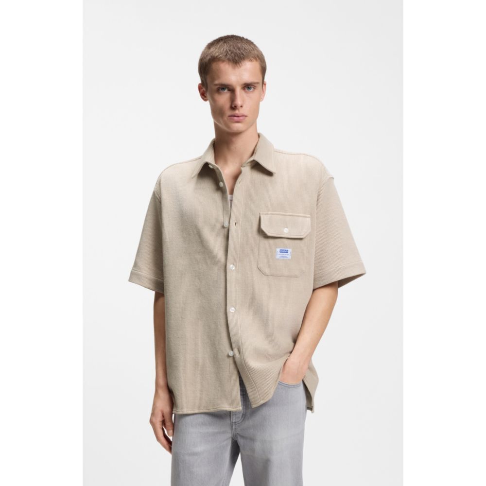 Camisa de algodón de corte amplio