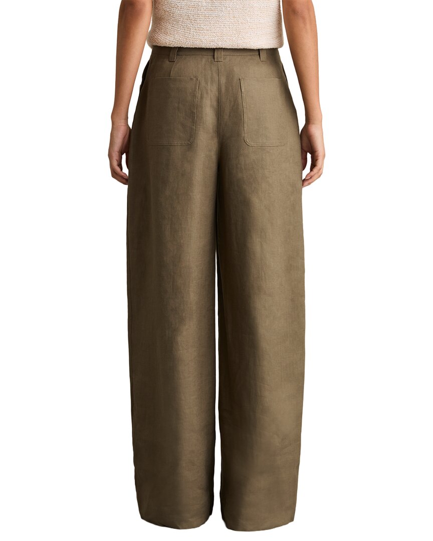 Pantalón de lino de pierna ancha