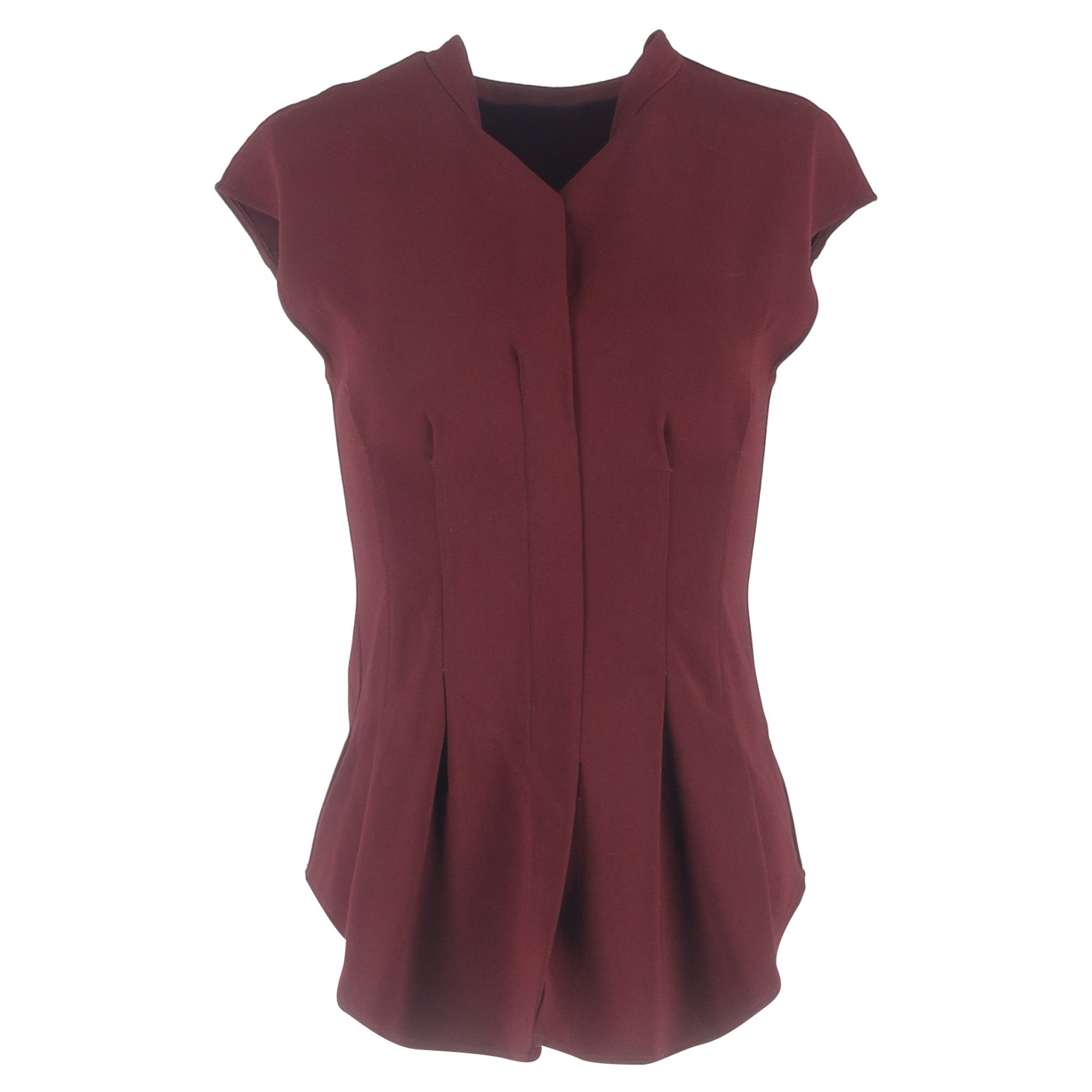 Blusa color vinotinto
