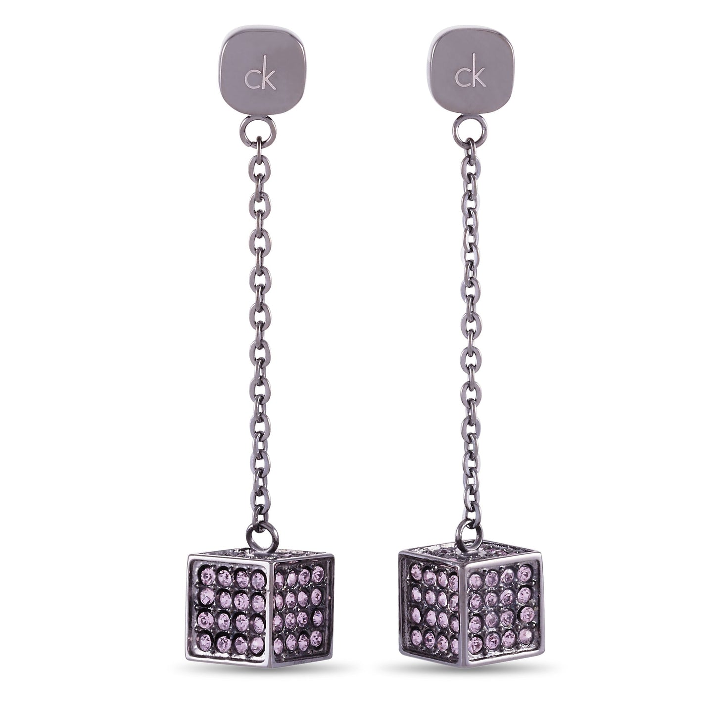 Aretes de acero inoxidable color gris