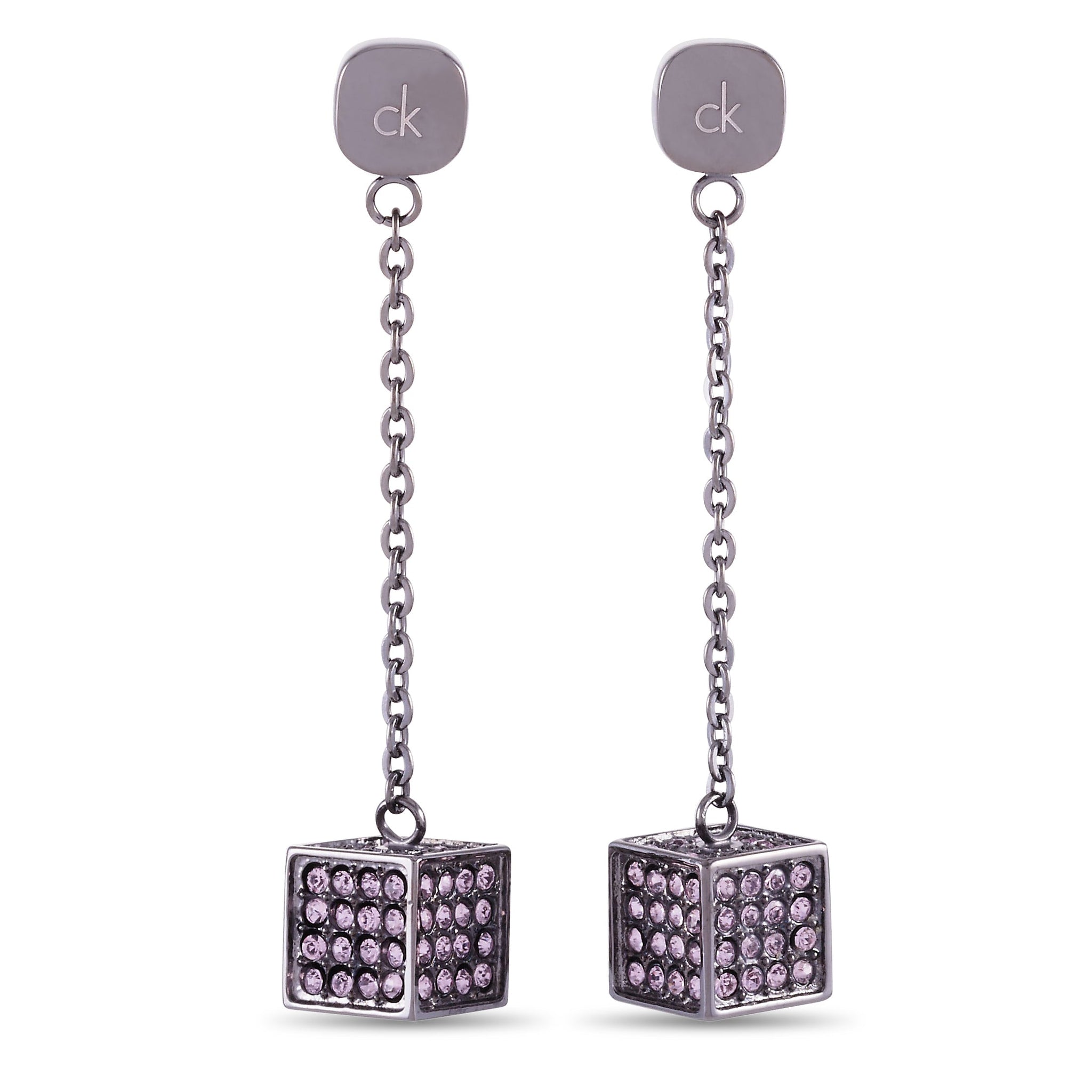 Aretes de acero inoxidable color gris