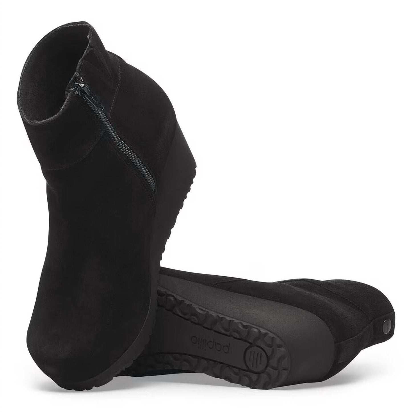 Botines de mujer de cuero color negro