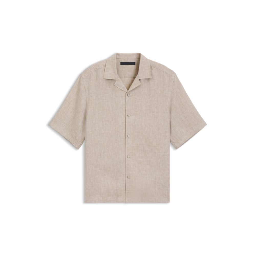 Camisa de lino de corte amplio