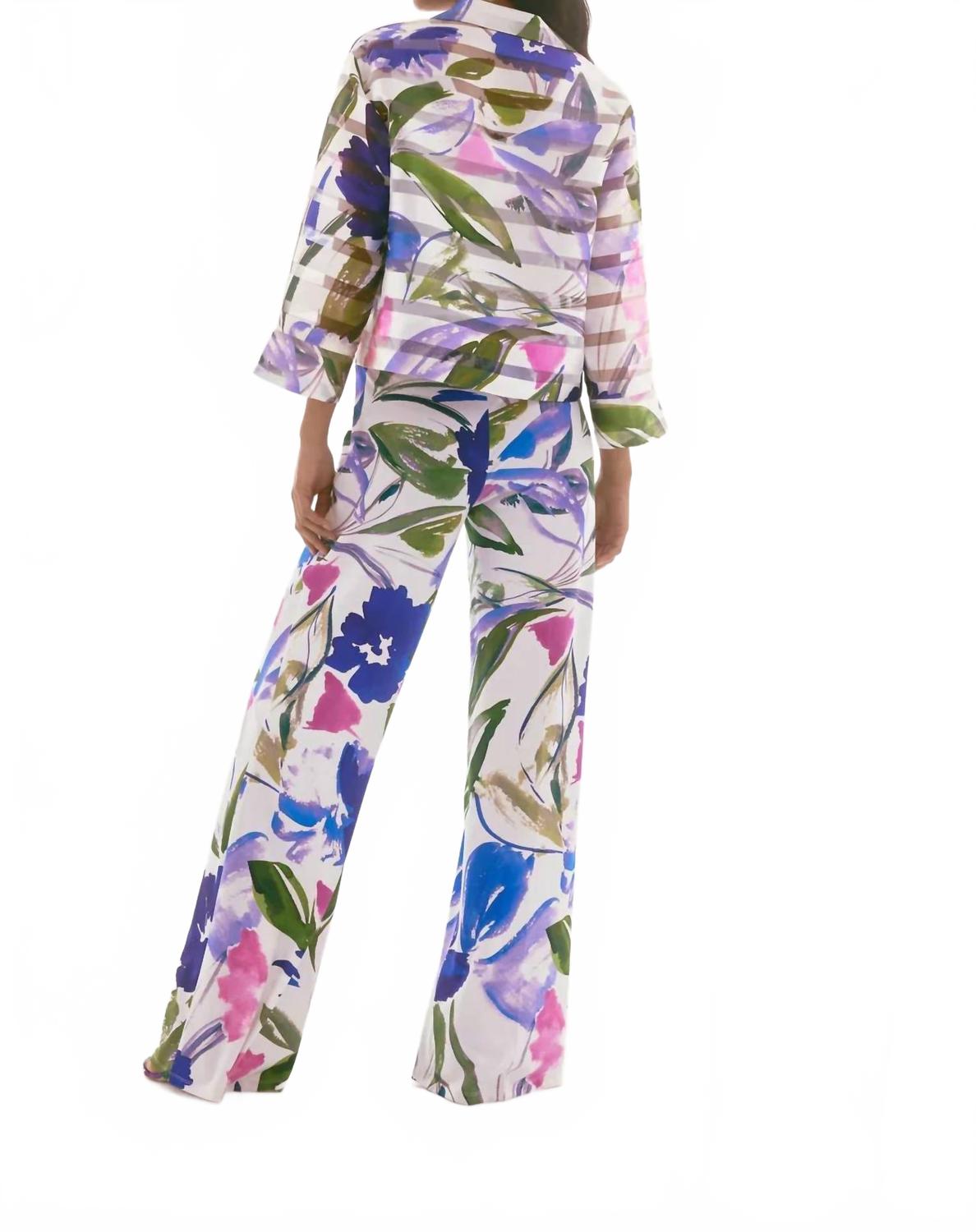 Chaqueta con estampado floral color blanco