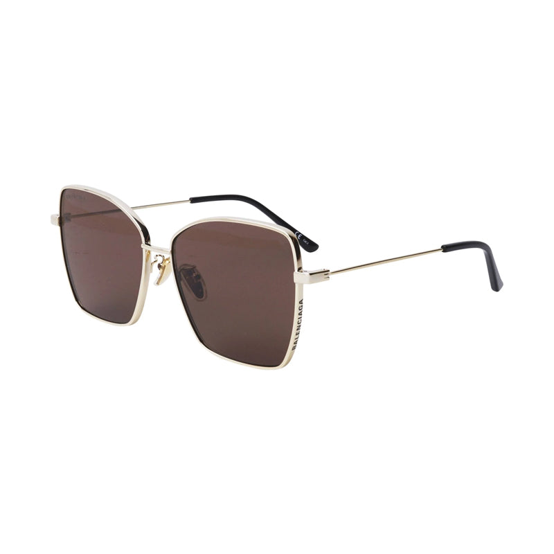 Gafas color café y dorado