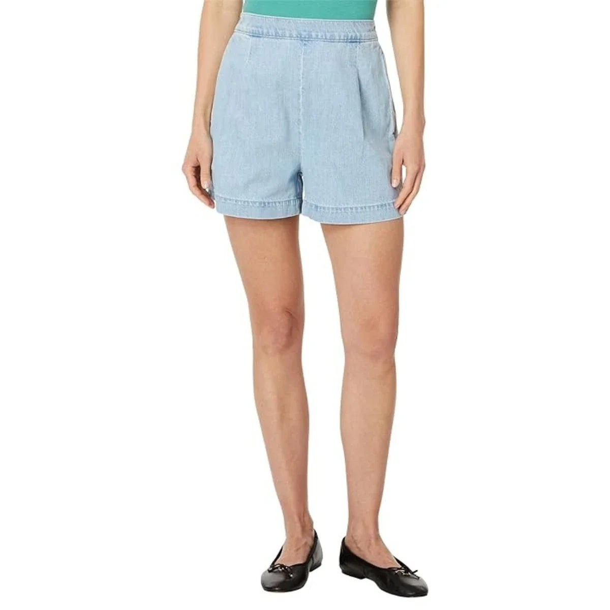 Short de mujer de algodón color azul