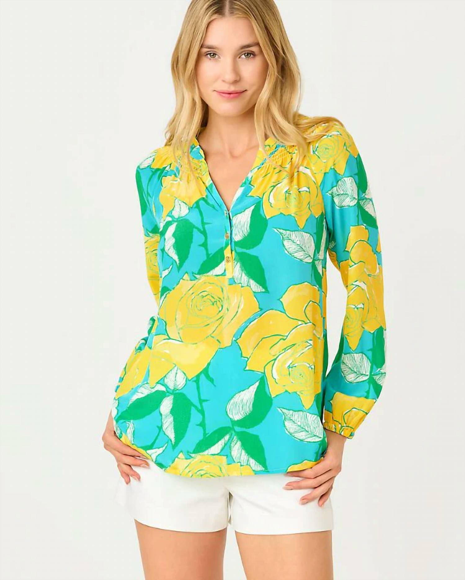 Top color azul