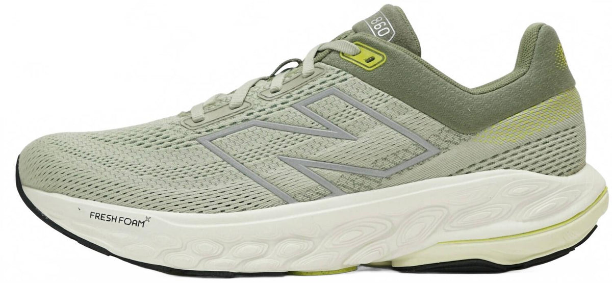 Tenis para correr de hombre color gris y verde