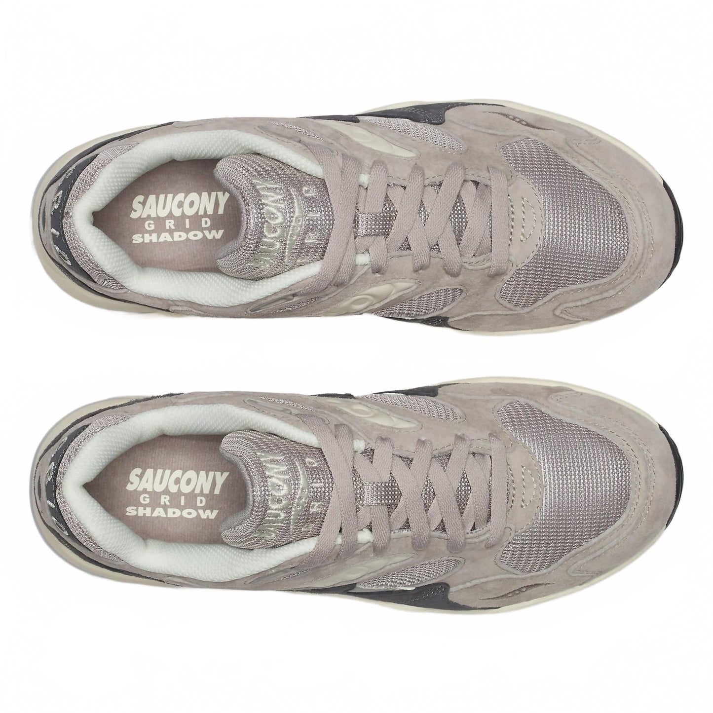 Tenis unisex color gris y crema